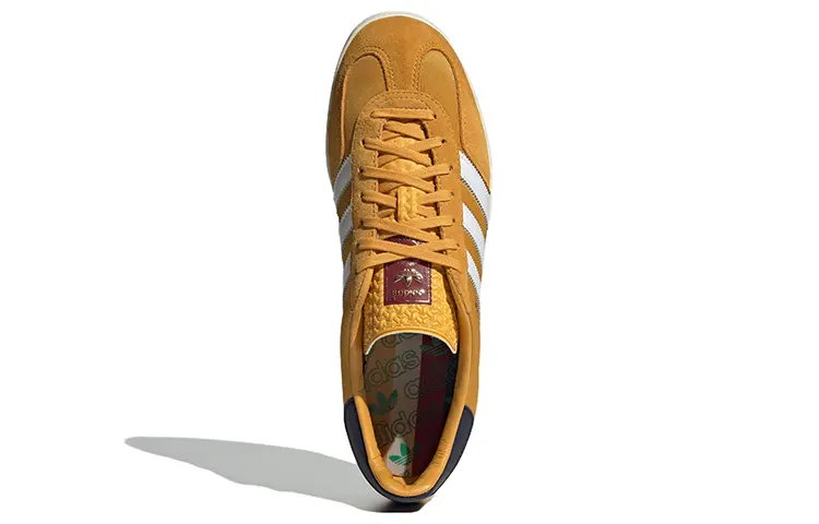 Adidas originals GAZELLE Series Обувь для скейтбординга унисекс, White/Varsity Maize — фото 4