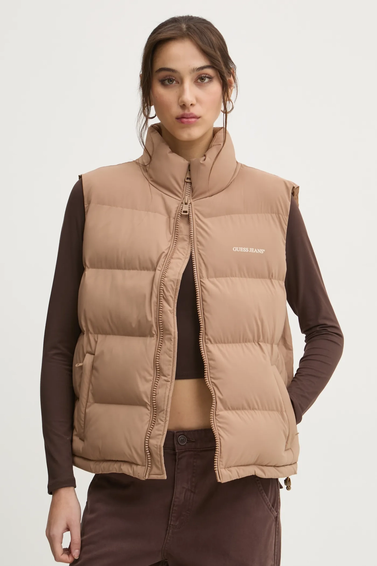 

Жилет Guess Jeans, коричневый