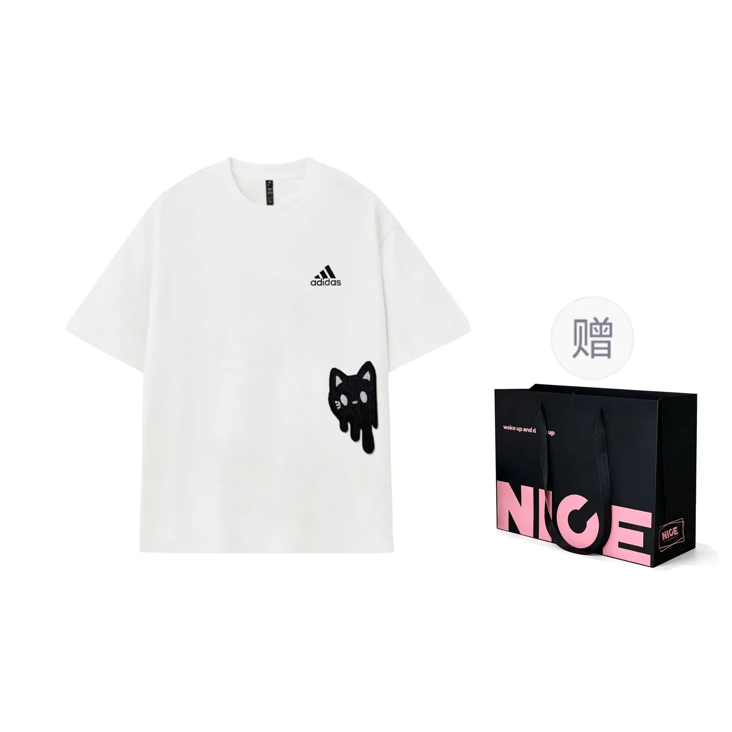 Футболка Adidas MUST HAVES с принтом Meow Cat 2 Pack — фото 4