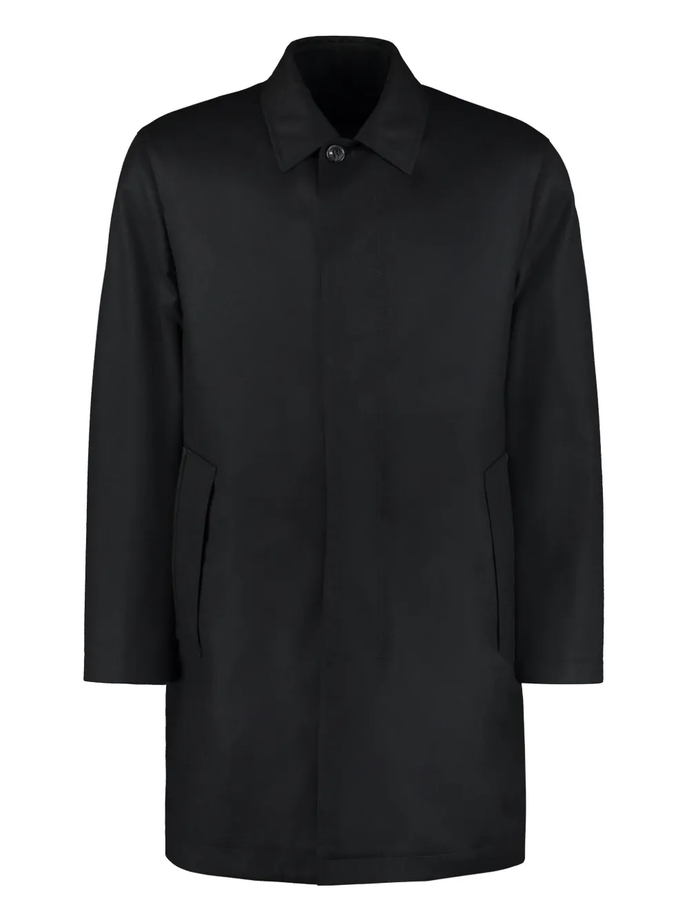 

Пальто с потайной застежкой Zegna, черный