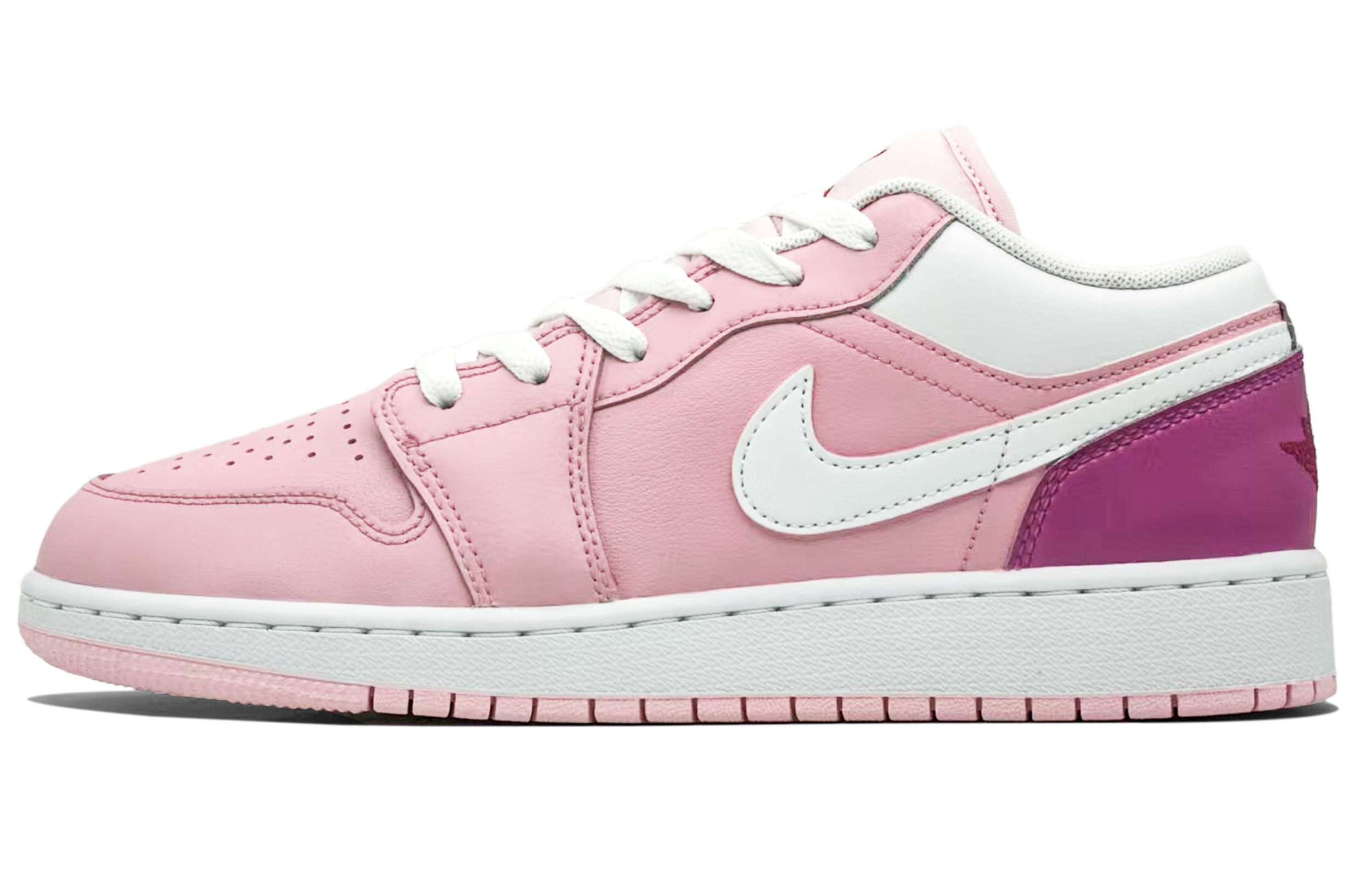 Jordan Air 1 Heart Berry нескользящие устойчивые к истиранию низкие детские баскетбольные кроссовки fuchsia для подростков — фото 3