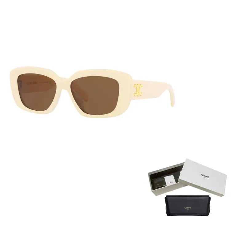 

CELINE Кошачий глаз солнцезащитные очки, Cream White