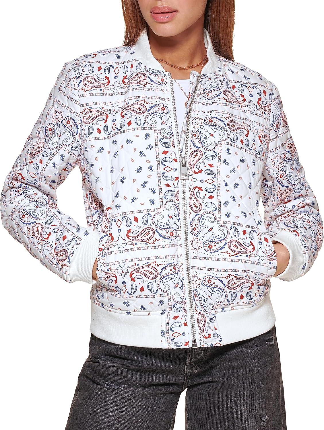 

Женская куртка-бомбер Levi's стеганая с принтом, мультиколор