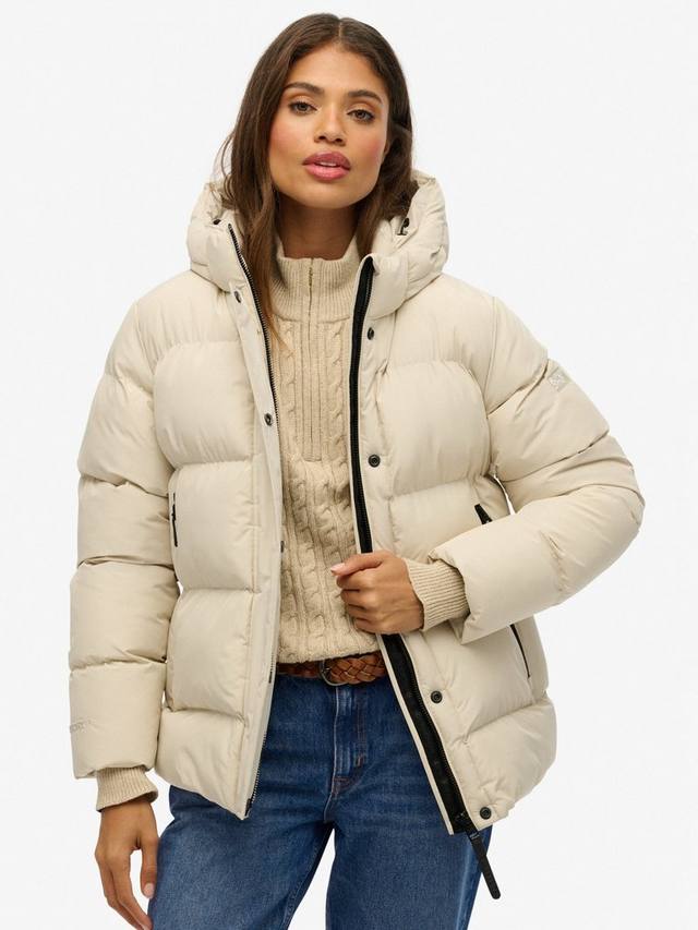 

Куртка спортивная пуховик с капюшоном 5 Baffle Superdry, Oat Bran