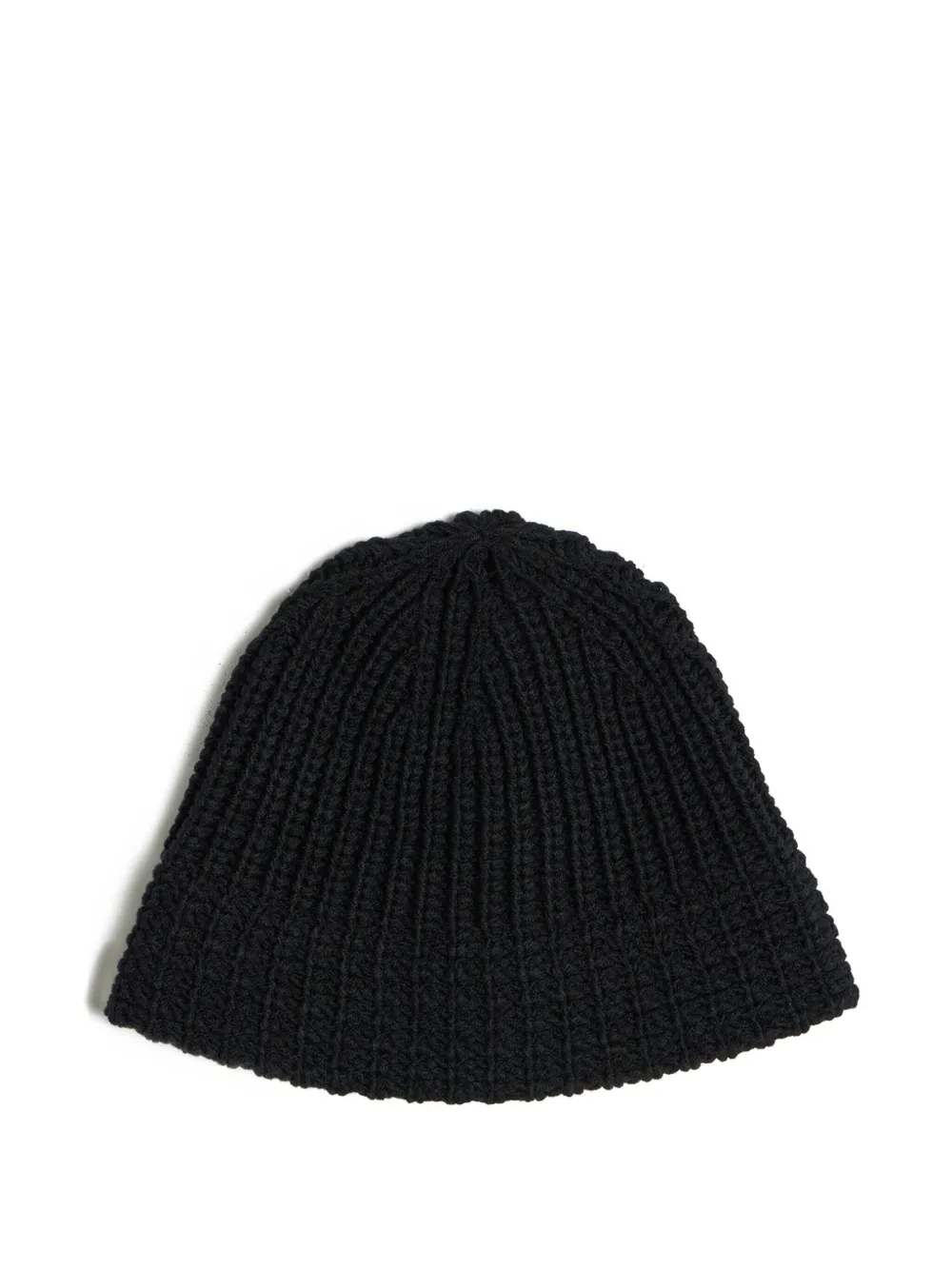 

Шерстяная шапка ребристой вязки Yohji Yamamoto, черный