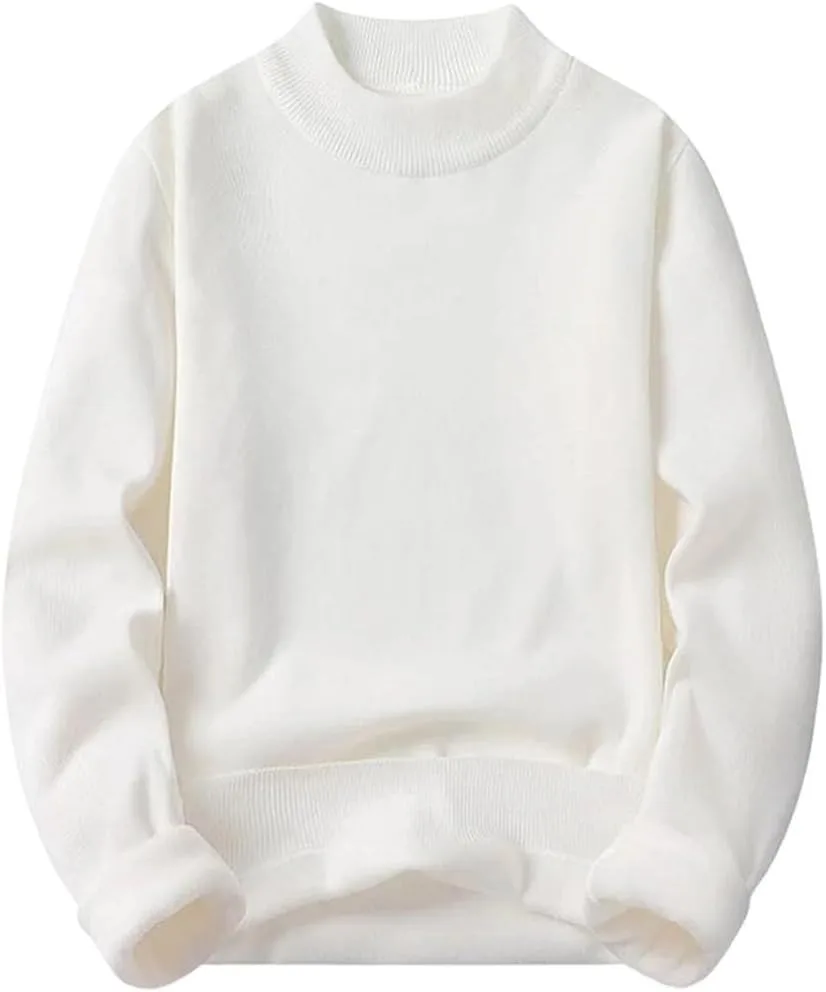 

Мужской вязаный свитер с полувысоким воротником