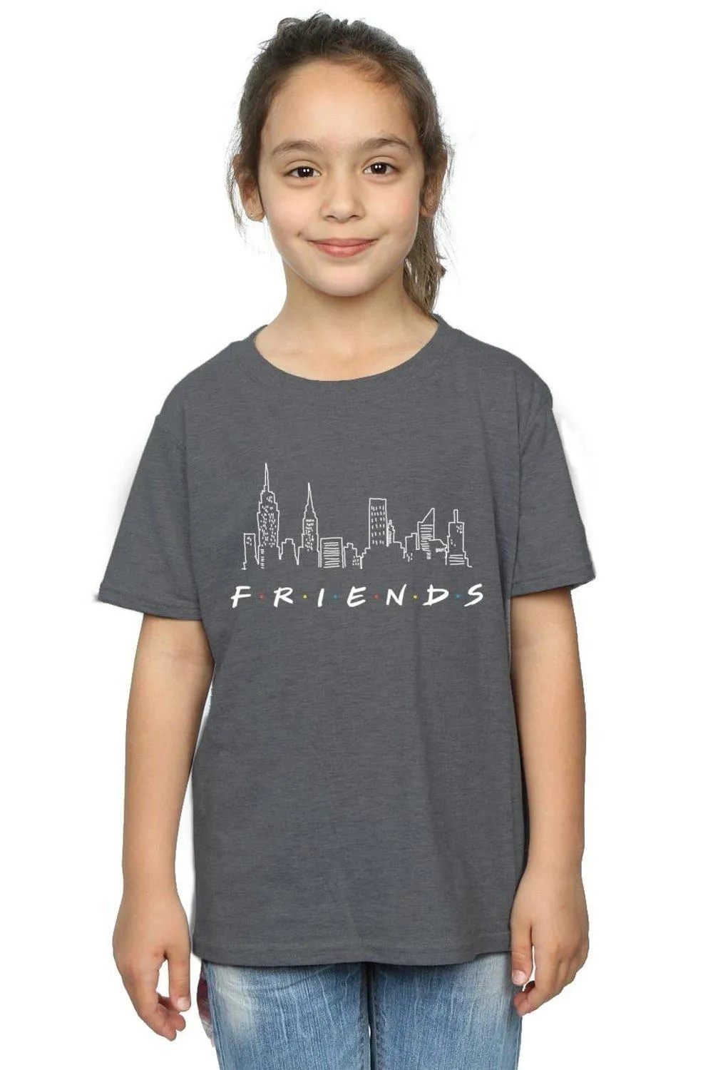 

Хлопковая футболка с логотипом Skyline Friends, серый