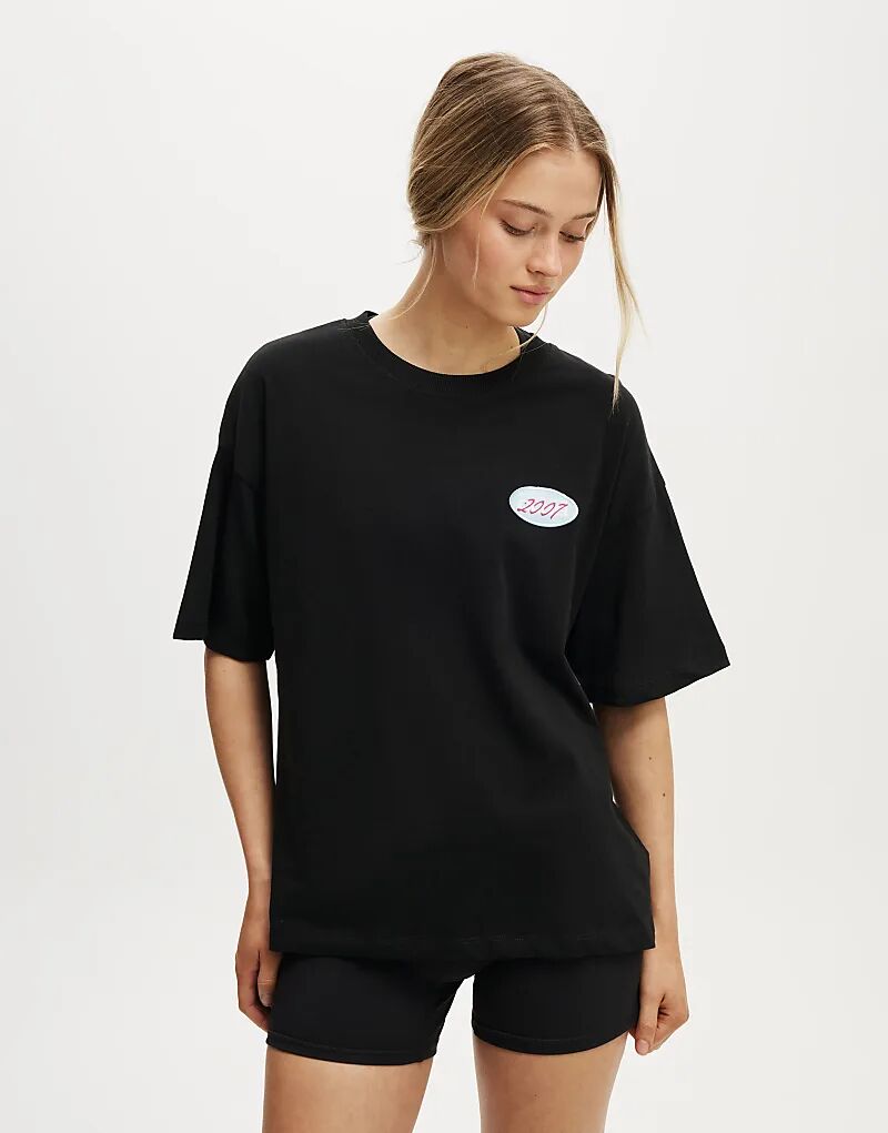 

Футболка с графическим принтом Cotton On Active черного цвета Cotton On