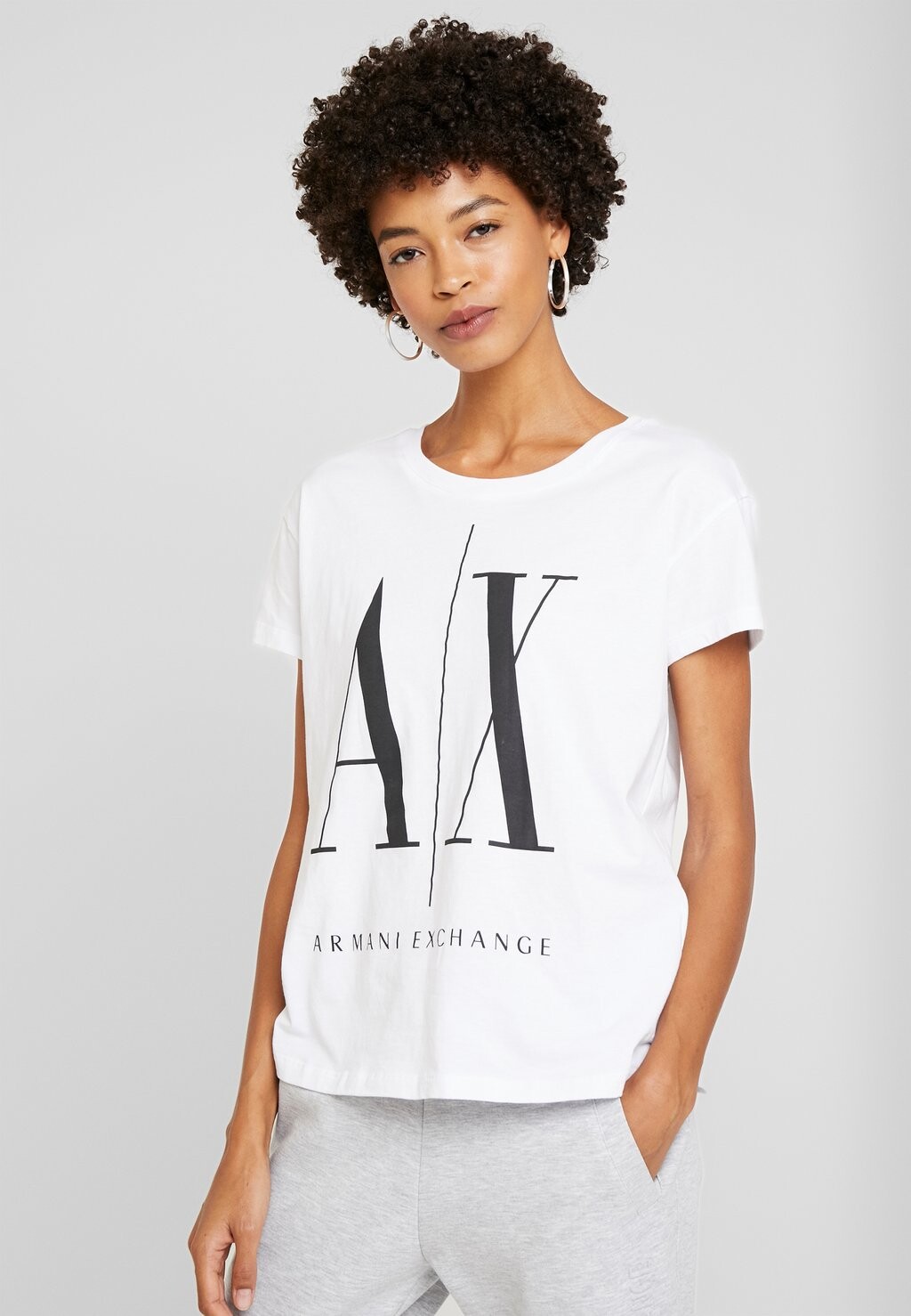 

Футболка с принтом Armani Exchange, Серый, Футболка с принтом Armani Exchange