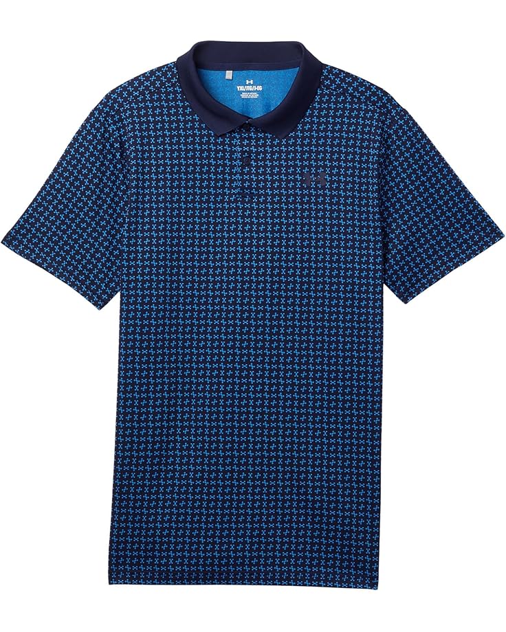 

Поло Under Armour Kids Matchplay Printed Golf Polo, цвет Midnight Navy/Blue Atlantis