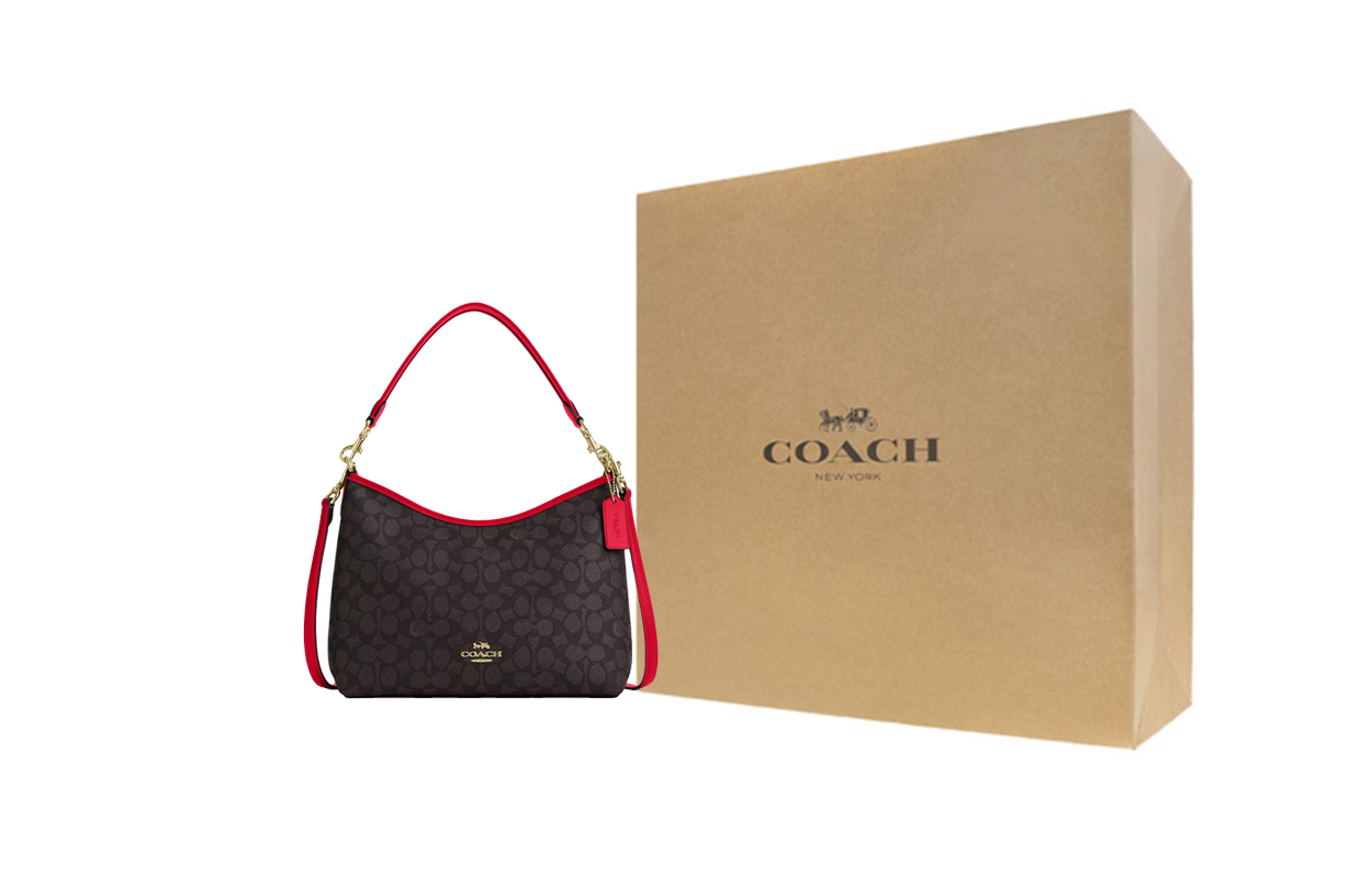 

COACH Сумка через плечо из лакированного холста