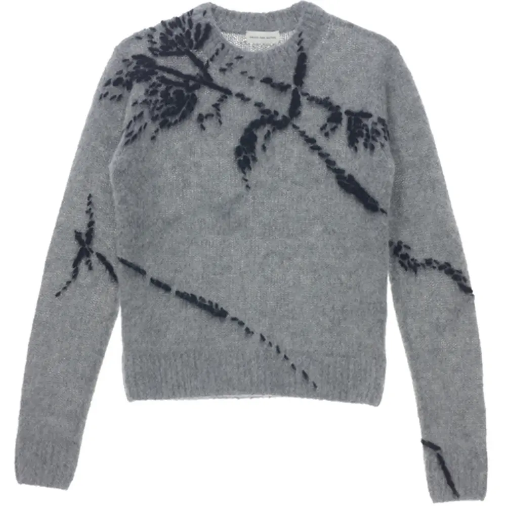 

Мужская трикотажная одежда FW25 Dries Van Noten, серый