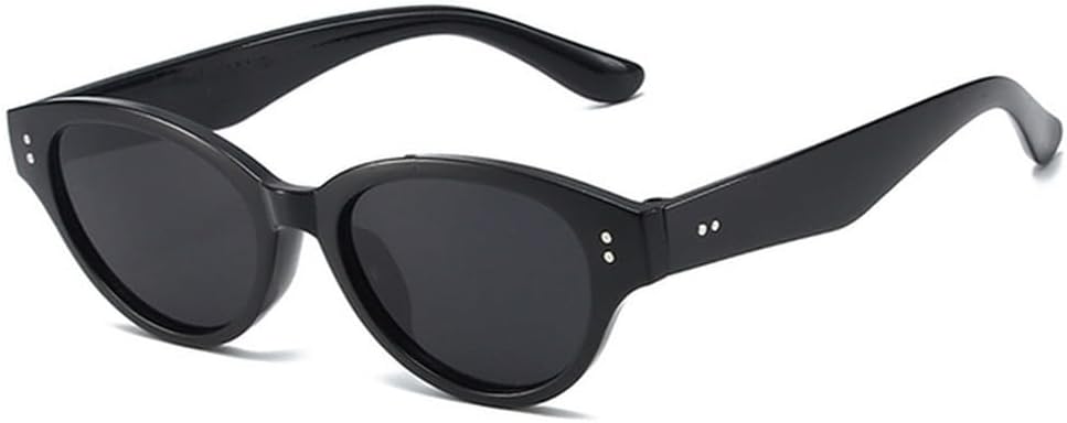 

Популярные модные солнцезащитные очки «кошачий глаз» для женщин, ретро-стиль с заклепками, трендовые мужские солнцезащитные очки с защитой от УФ-излучения UV400 HHZZYVY, Black Gray