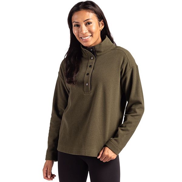 

Текстурированная флисовая толстовка на молнии Hunts Point из переработанных материалов Cutter & Buck, Poplar