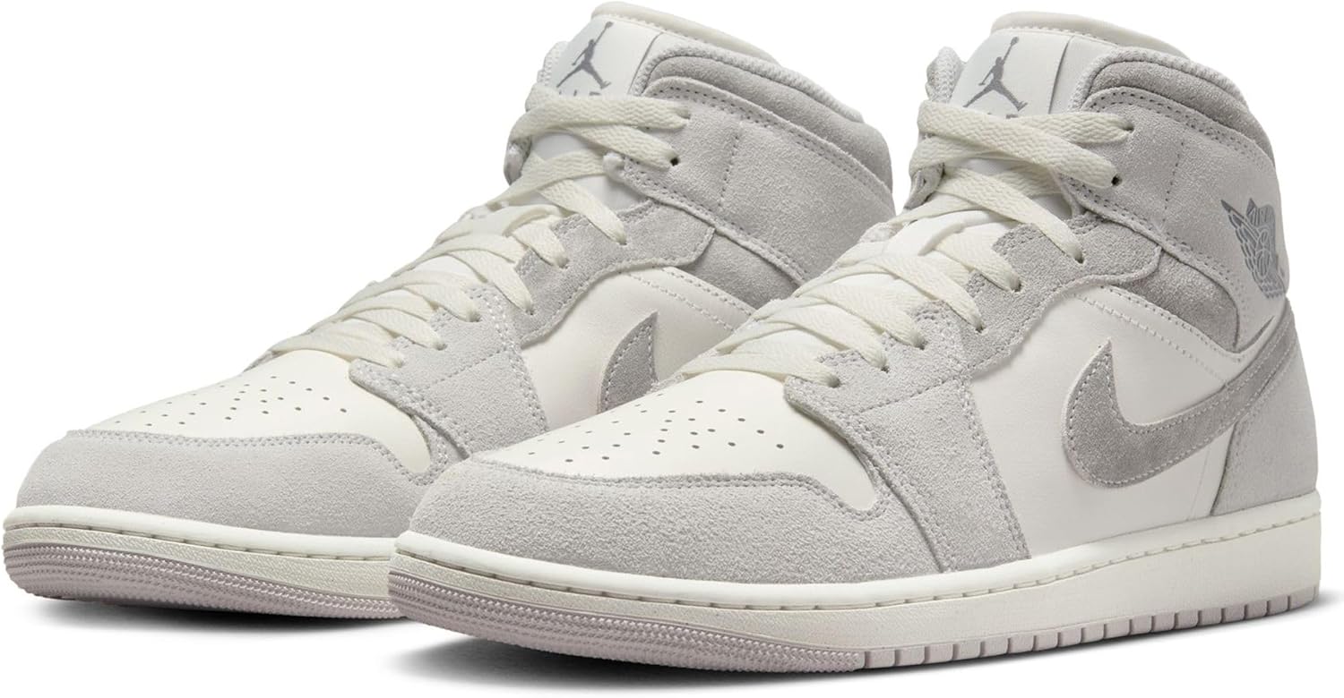 Мужские кроссовки Nike Air Jordan 1 Mid SE, серый — фото 3