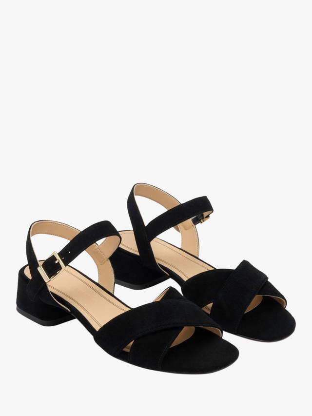 Seaville Suede низкие блочные сандалии Russell & Bromley, Black — фото 2