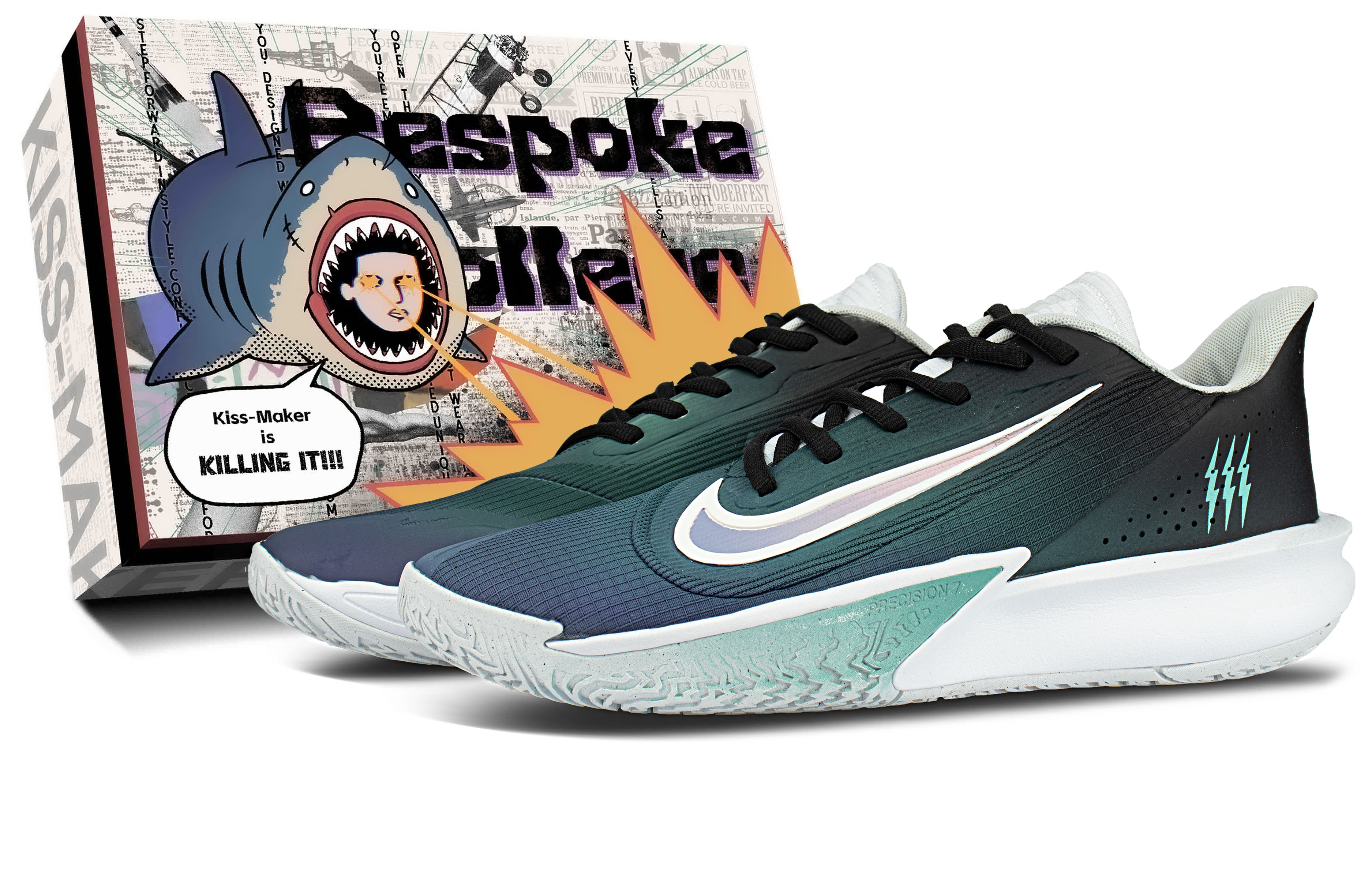 

Nike Баскетбольные кроссовки Precision 7 Low Top, мужские, черные