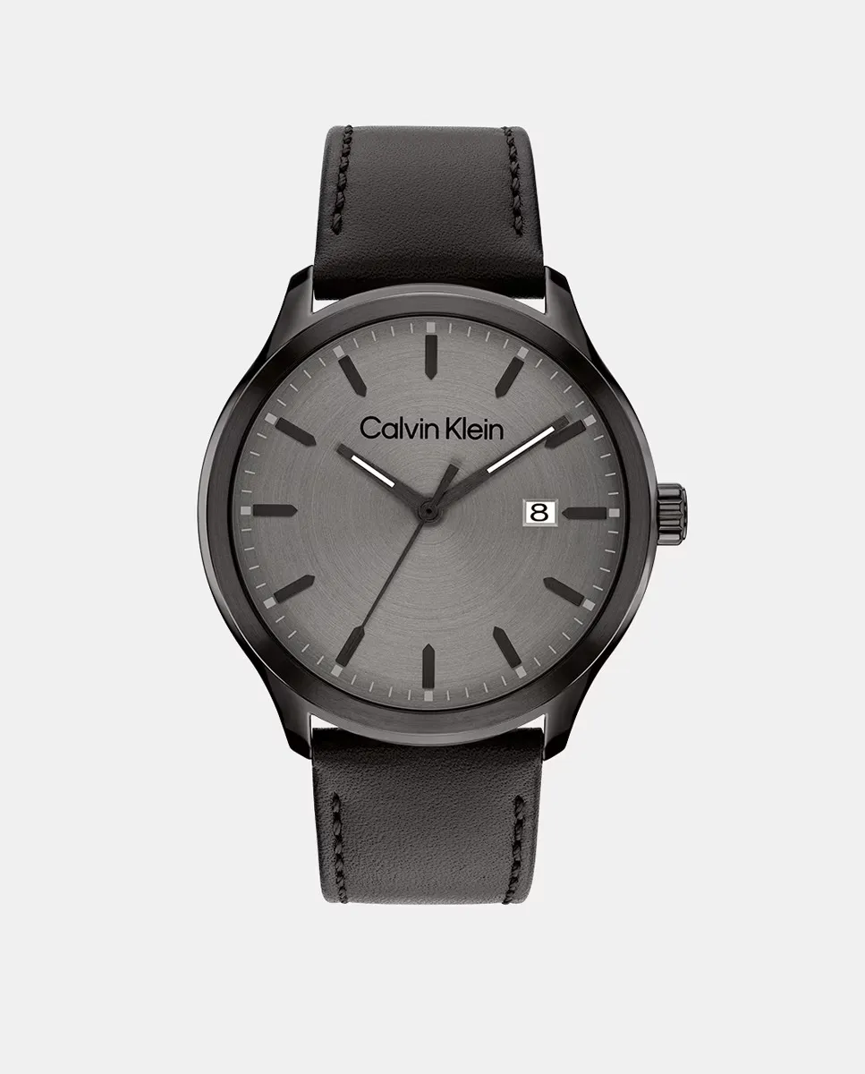 

CK Define 25200355 черные кожаные мужские часы Calvin Klein, черный