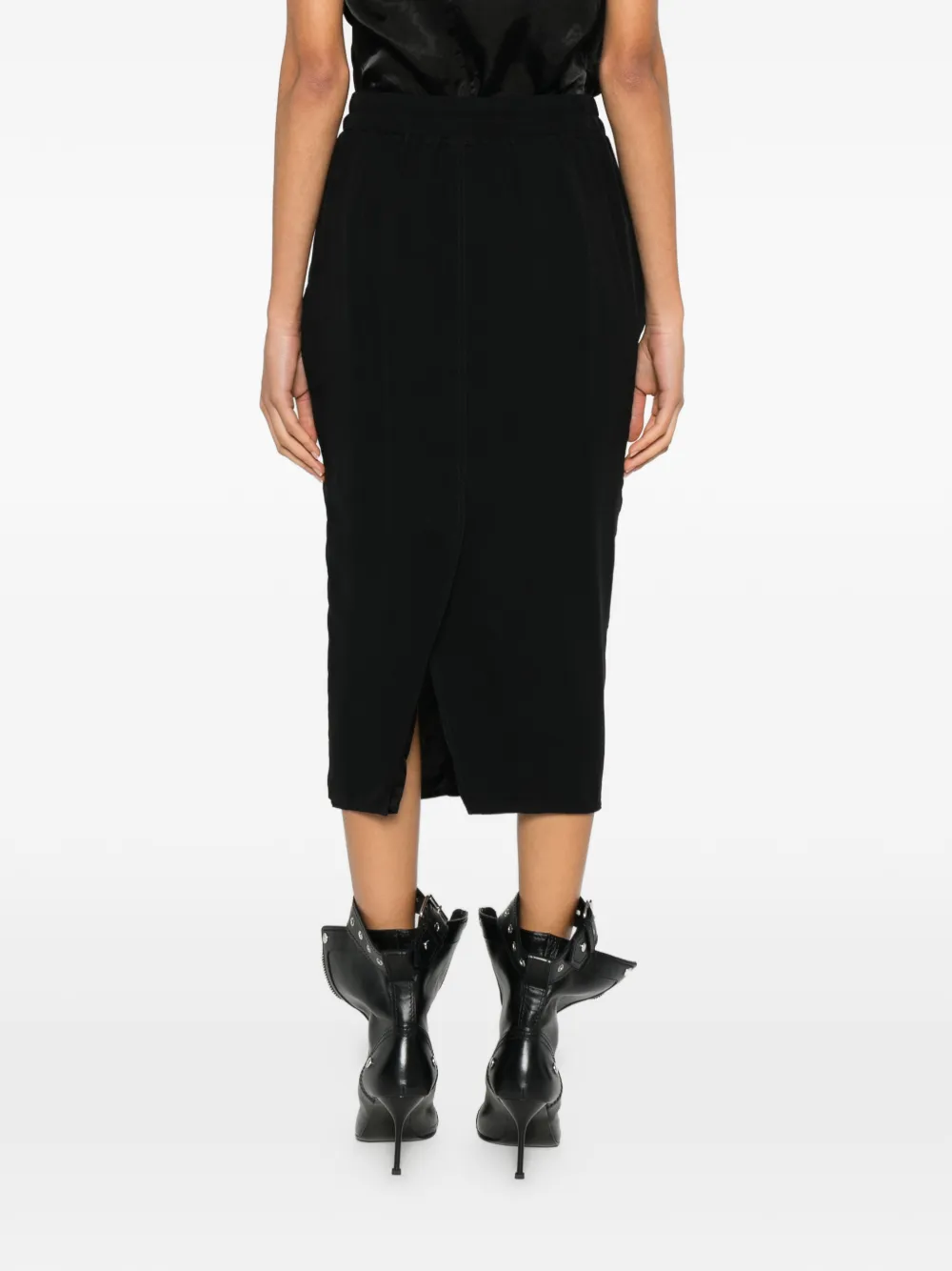 Миди-юбка на молнии со шнурком Rick Owens, черный — фото 4