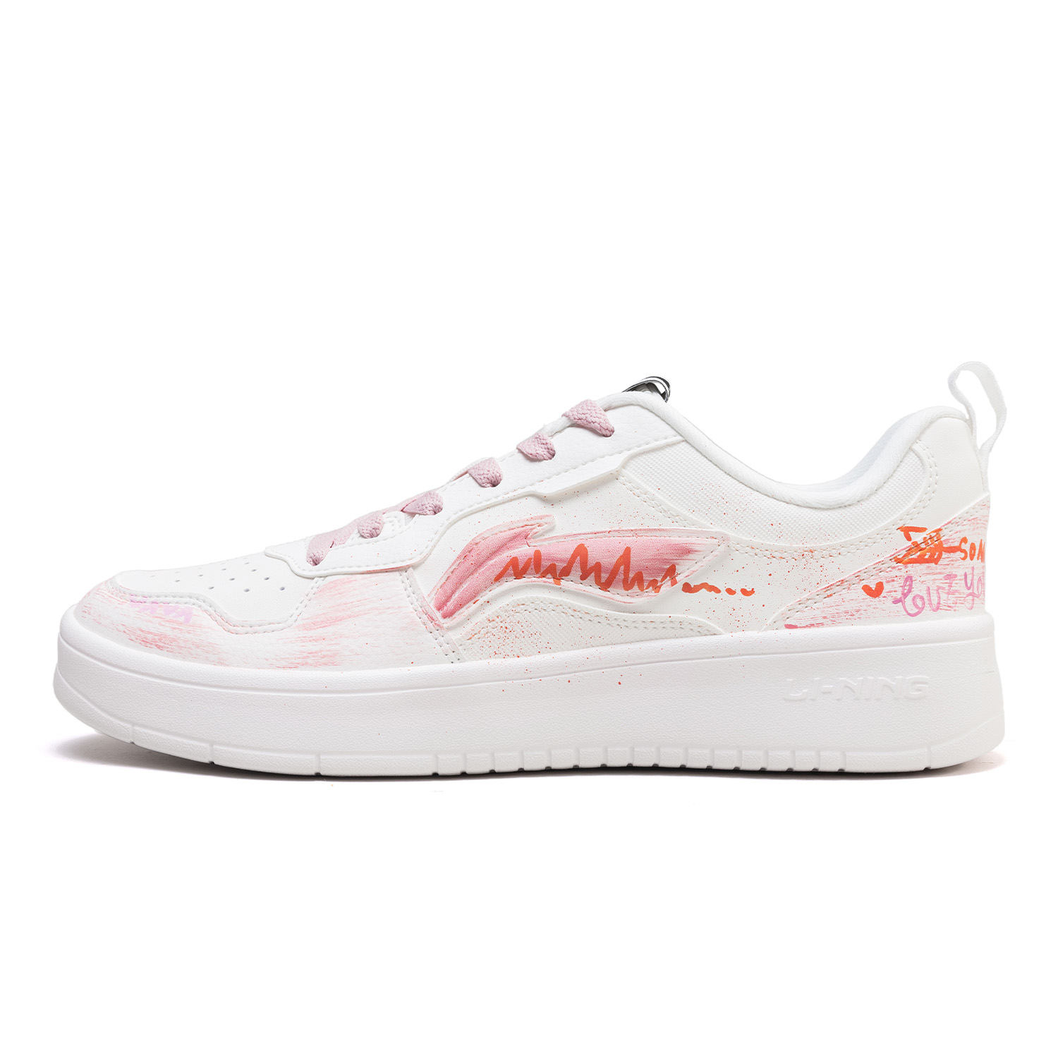 

Li-Ning First Cloud Heartbeat легкие и дышащие низкие скейтерские кроссовки мужские pink