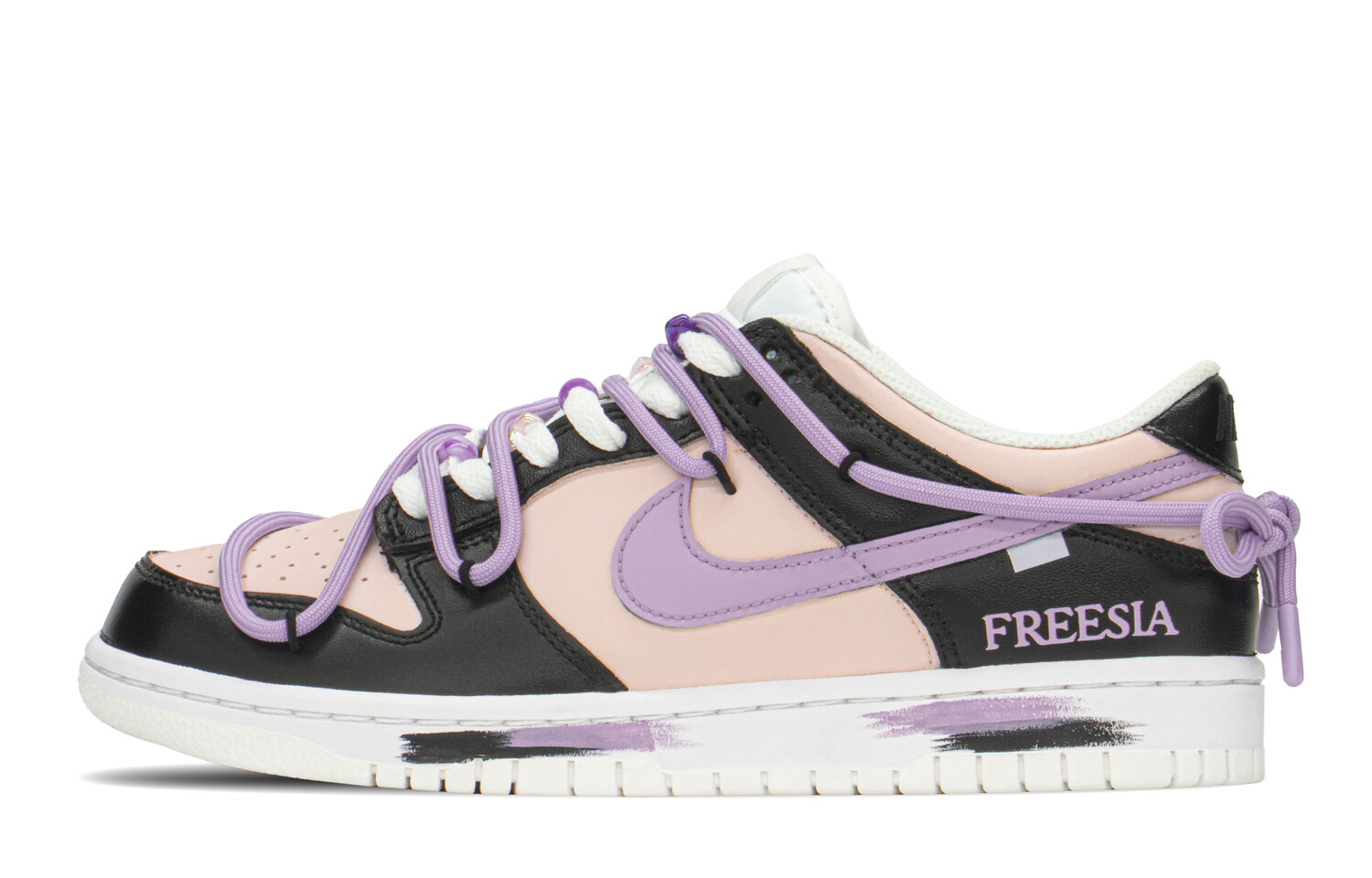 

Кроссовки Nike Dunk Skateboard Shoes Women's Low-Top Black Purple