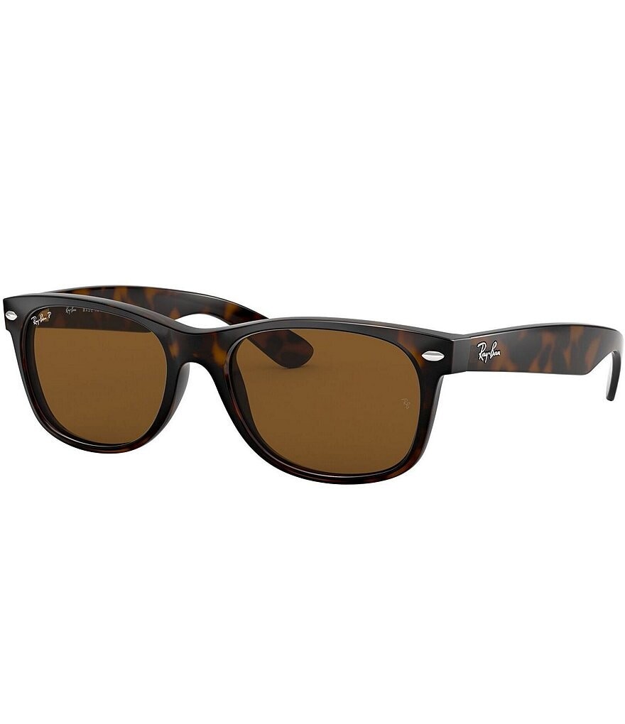 

Солнцезащитные очки Ray-Ban унисекс New Wayfarer 55 мм, квадратные поляризованные, коричневый