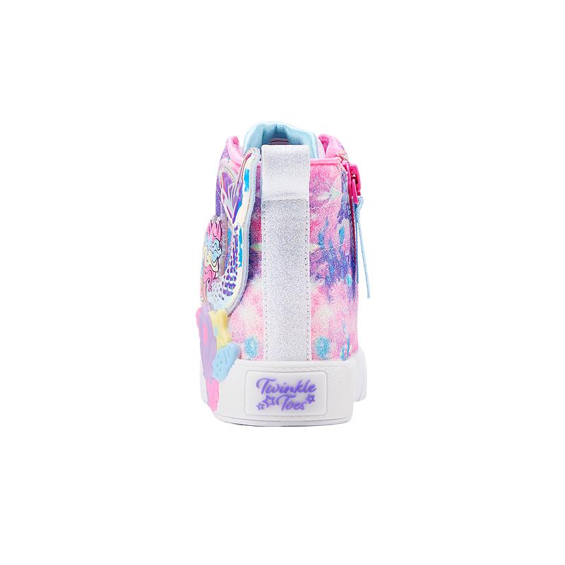 Skechers Kids Скользоустойчивые легкие амортизирующие кроссовки Mid top для скейтбординга Kids' Lavender/Multicolor Kids' — фото 4
