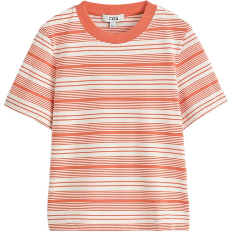 

COS Футболка женская Orange/White/Stripes, Белый, COS Футболка женская Orange/White/Stripes