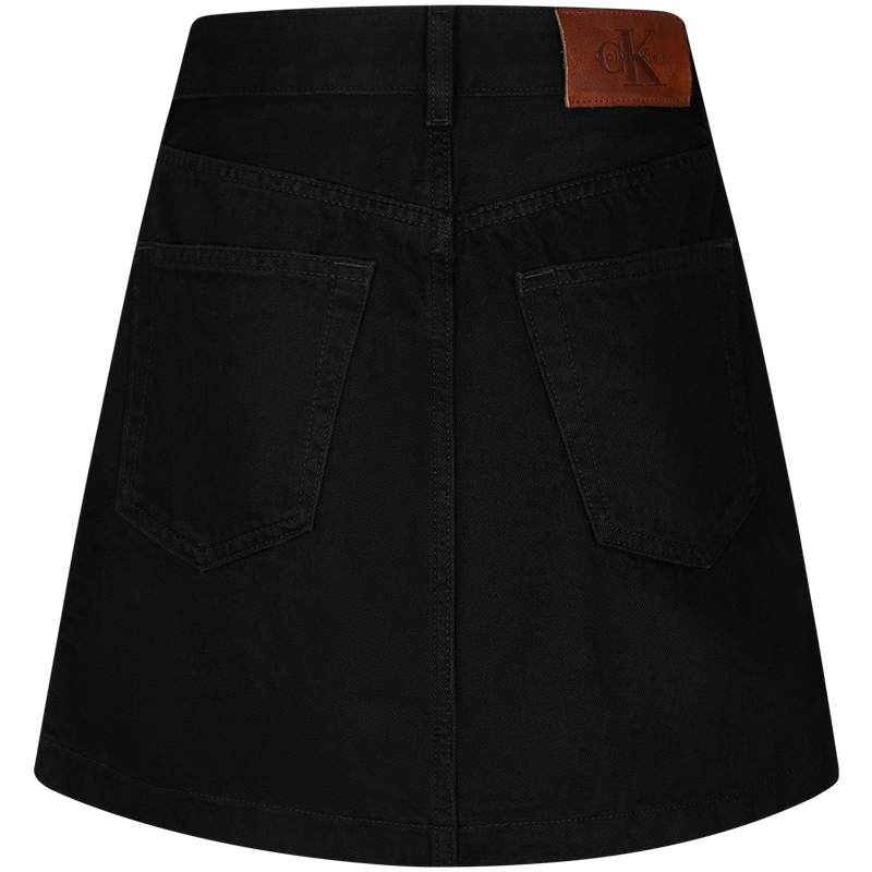 Джинсовая короткая юбка Women's Calvin Klein, черный — фото 4