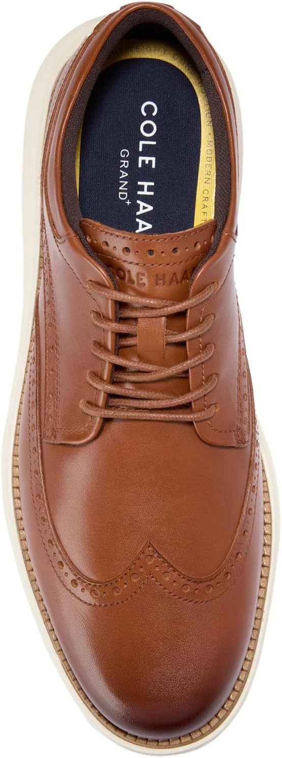 Мужские оксфорды Cole Haan Grand Ultra с ультралегким крыловым носком, British Tan — фото 4