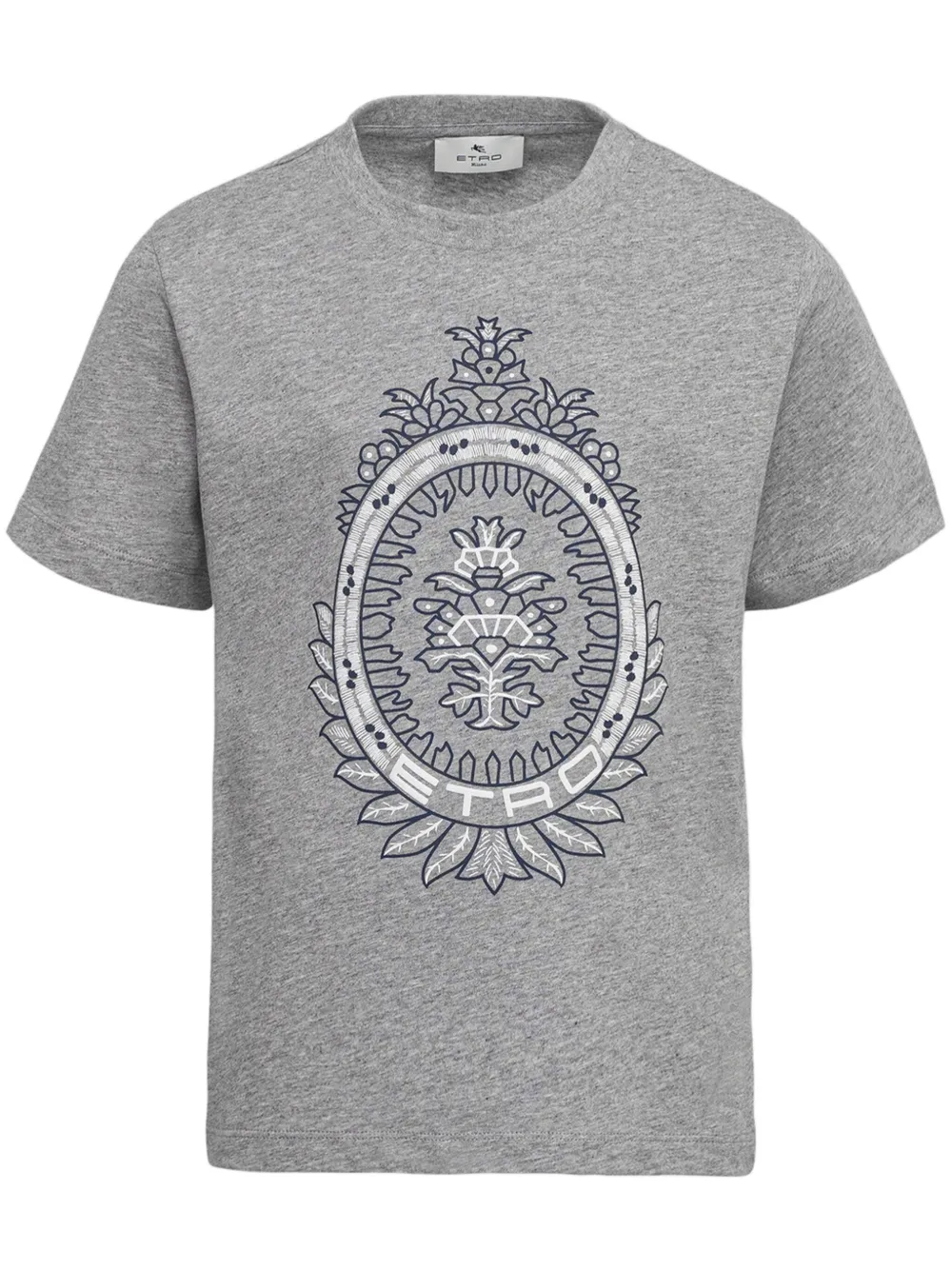 

Футболка с принтом Coat of Arms Etro Kids, серый