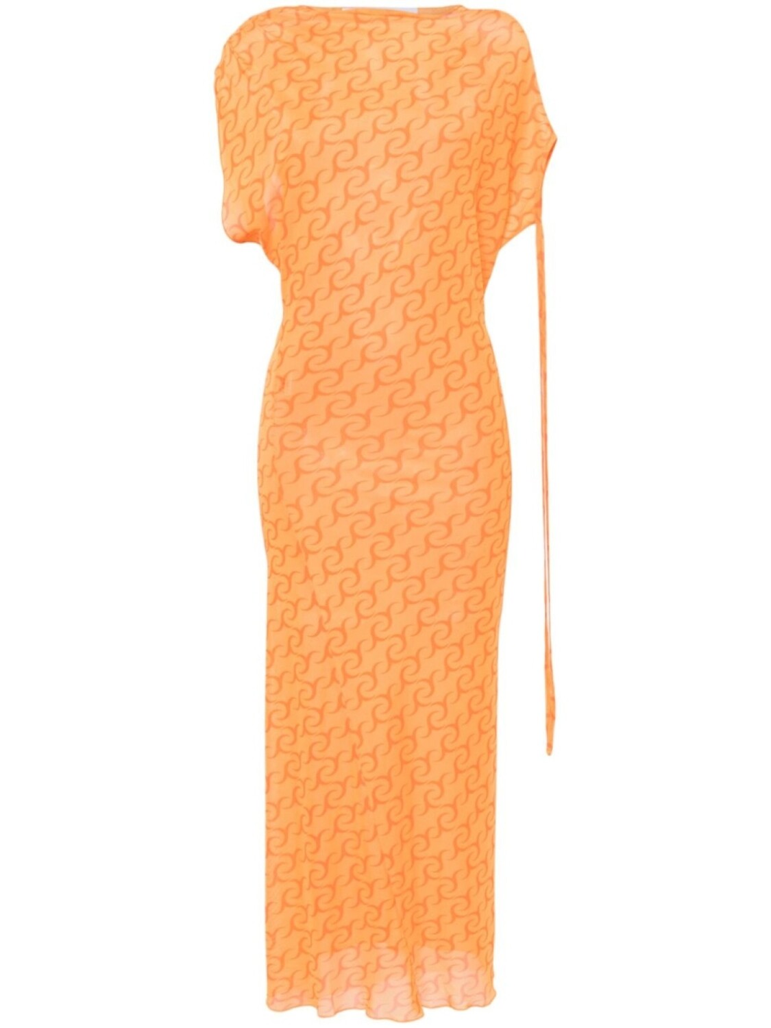 

Платье миди с абстрактным принтом Jade Cropper, оранжевый