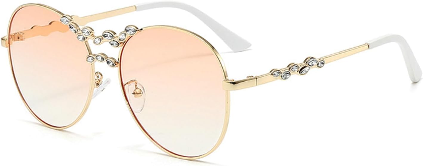 

Большие солнцезащитные очки-пилот для женщин, дизайнерские солнцезащитные очки с стразами, винтажные, в крупной оправе, с бриллиантами, для вечеринок mincl, Rhinestone C4