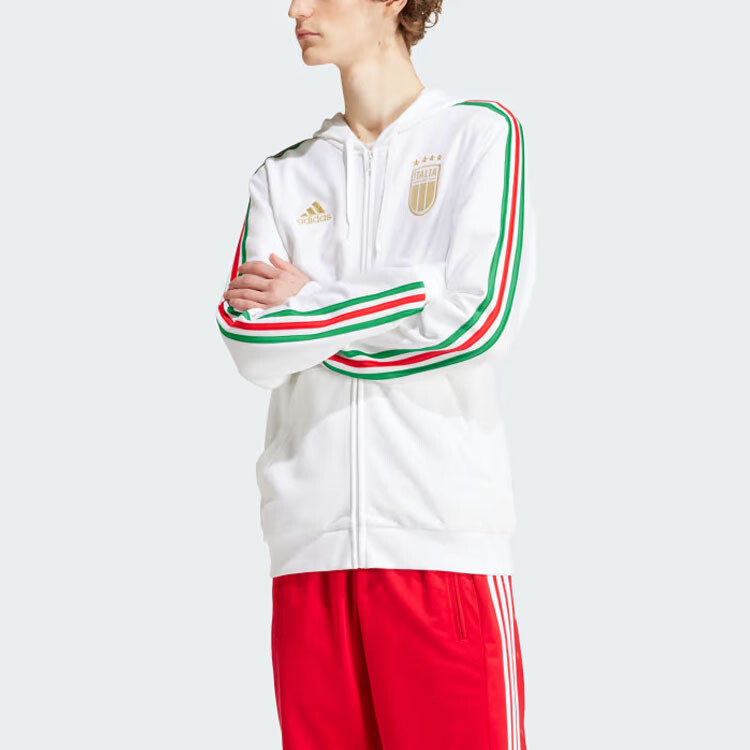 Италия Куртка Мужская Белая Adidas, белый — фото 2