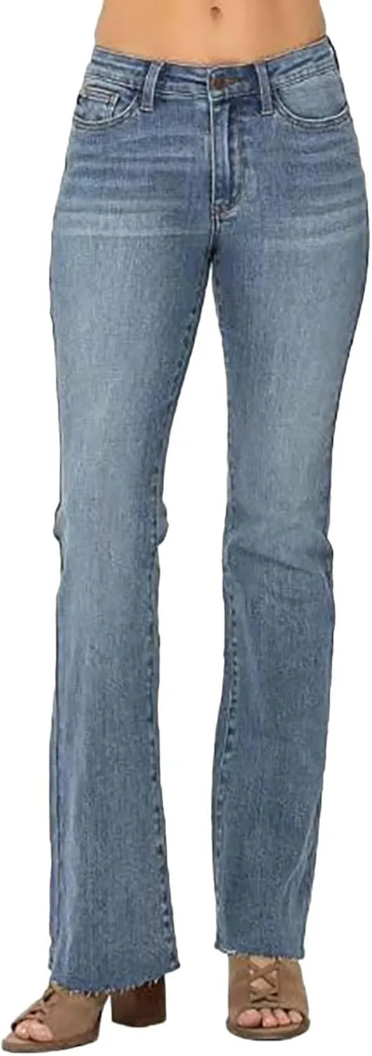 

Женские джинсы Stadeke с эластичным поясом и расклешенным низом