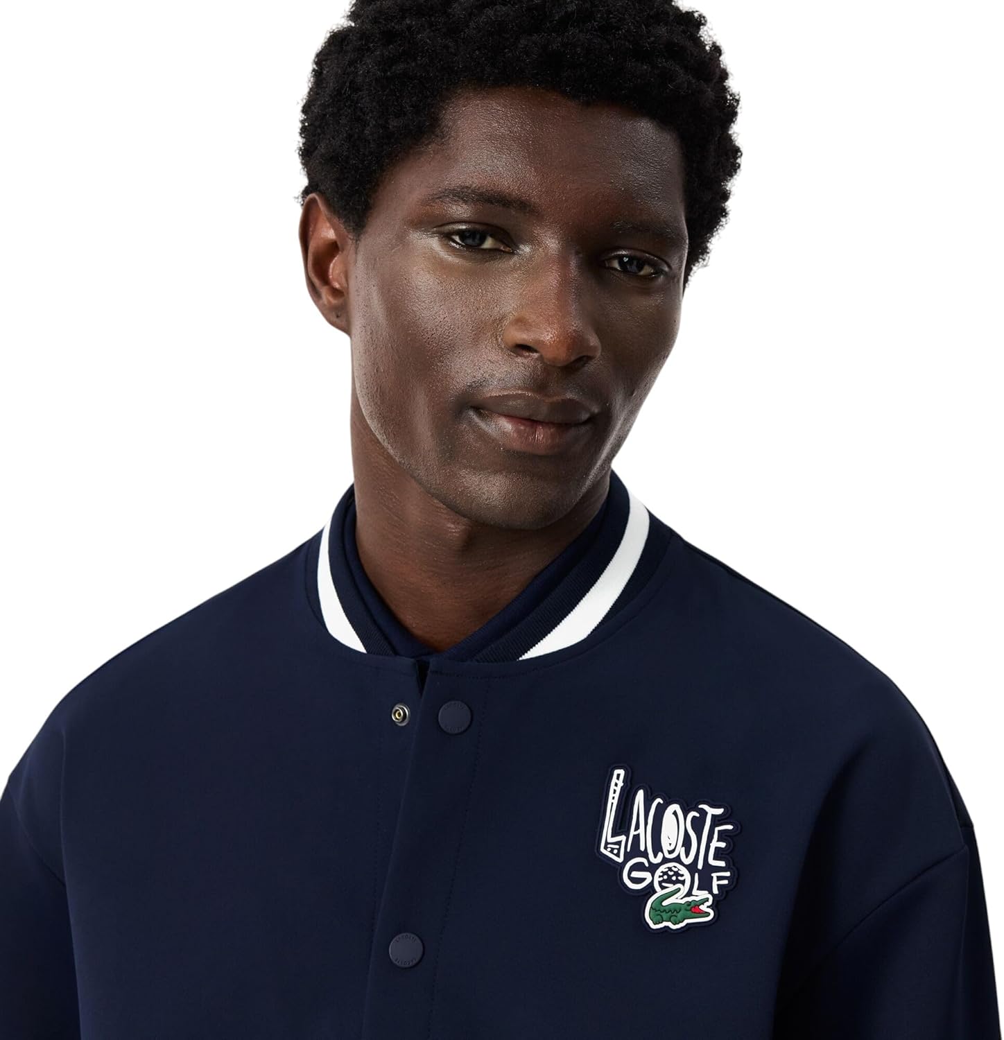 Lacoste мужская спортивная ватерпруф ветровка для гольфа, Navy Blue/Flour — фото 2