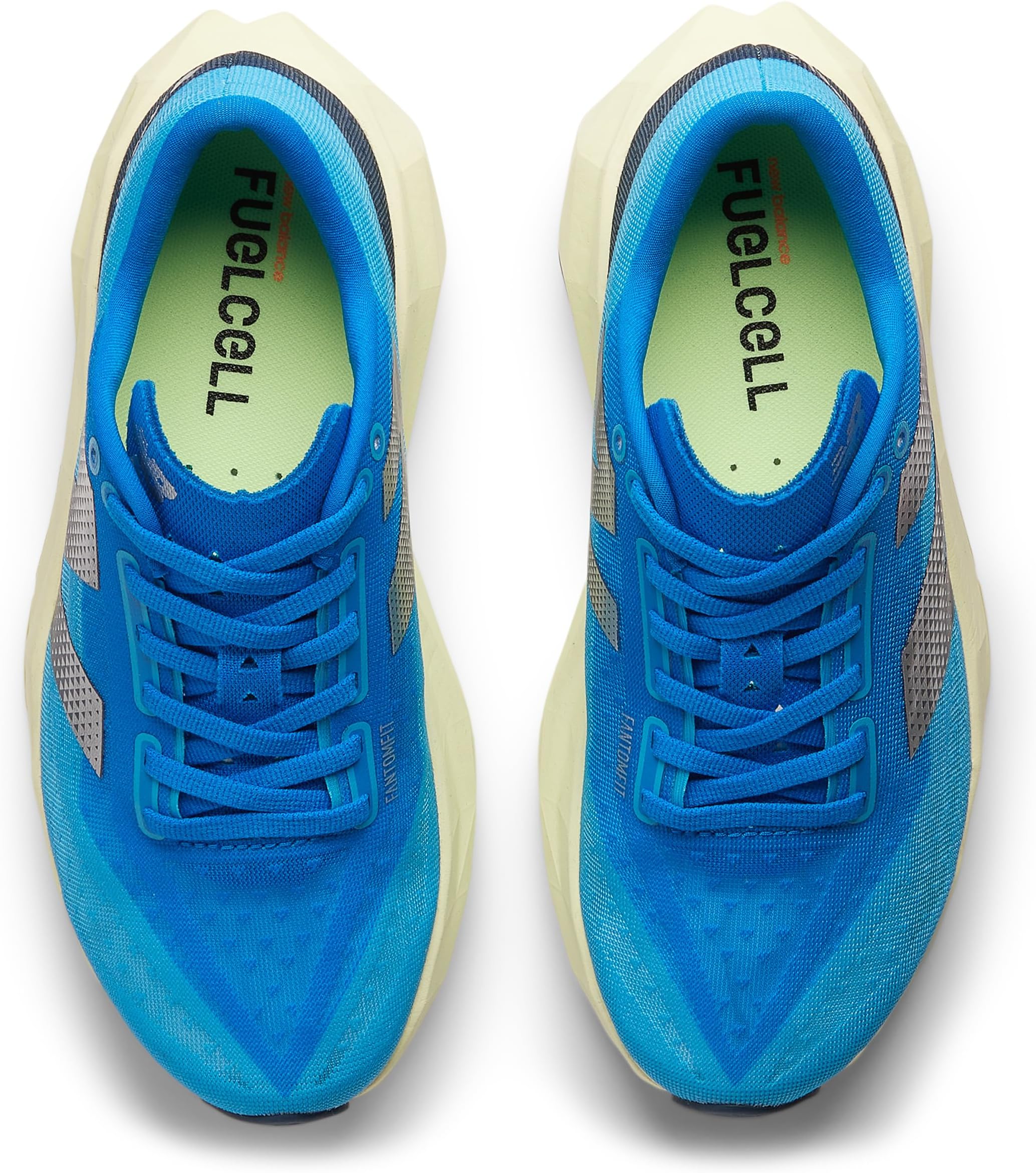 Кроссовки New Balance FuelCell Rebel v4, цвет Spice Blue/Limelight — фото 2
