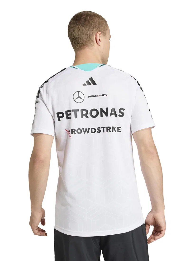 Футболка с коротким рукавом, Mercedes-AMG Petronas Formula 1 Team, Driver Authentic Jersey Top Adidas, белый — фото 2