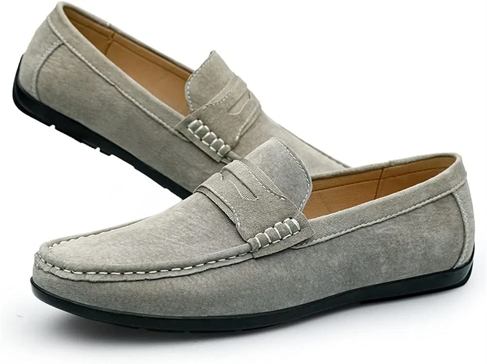 Лоферы кожаные Mens Loafers, песочный — фото 2