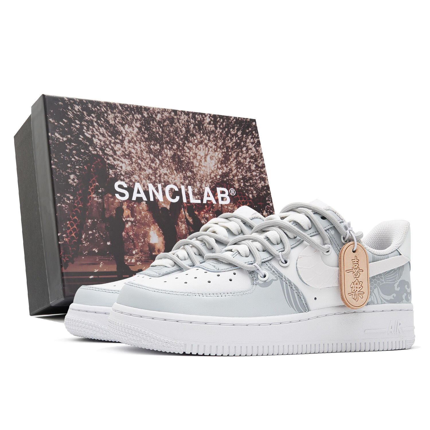 

Кроссовки Nike Air Force 1 Skateboard Shoes Women's Low-Top Gray White