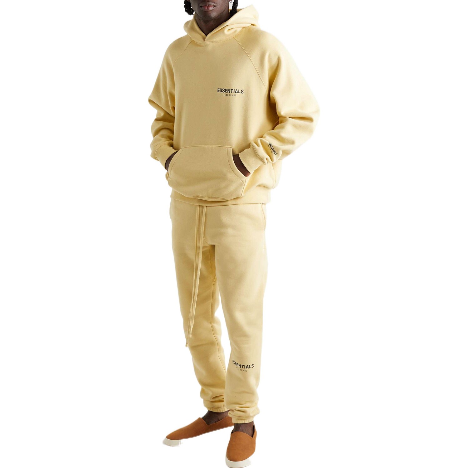 Толстовка унисекс кремовая Fear Of God Essentials, кремовый — фото 2