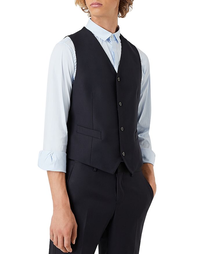 

Жилет из мягкой шерсти Emporio Armani, синий