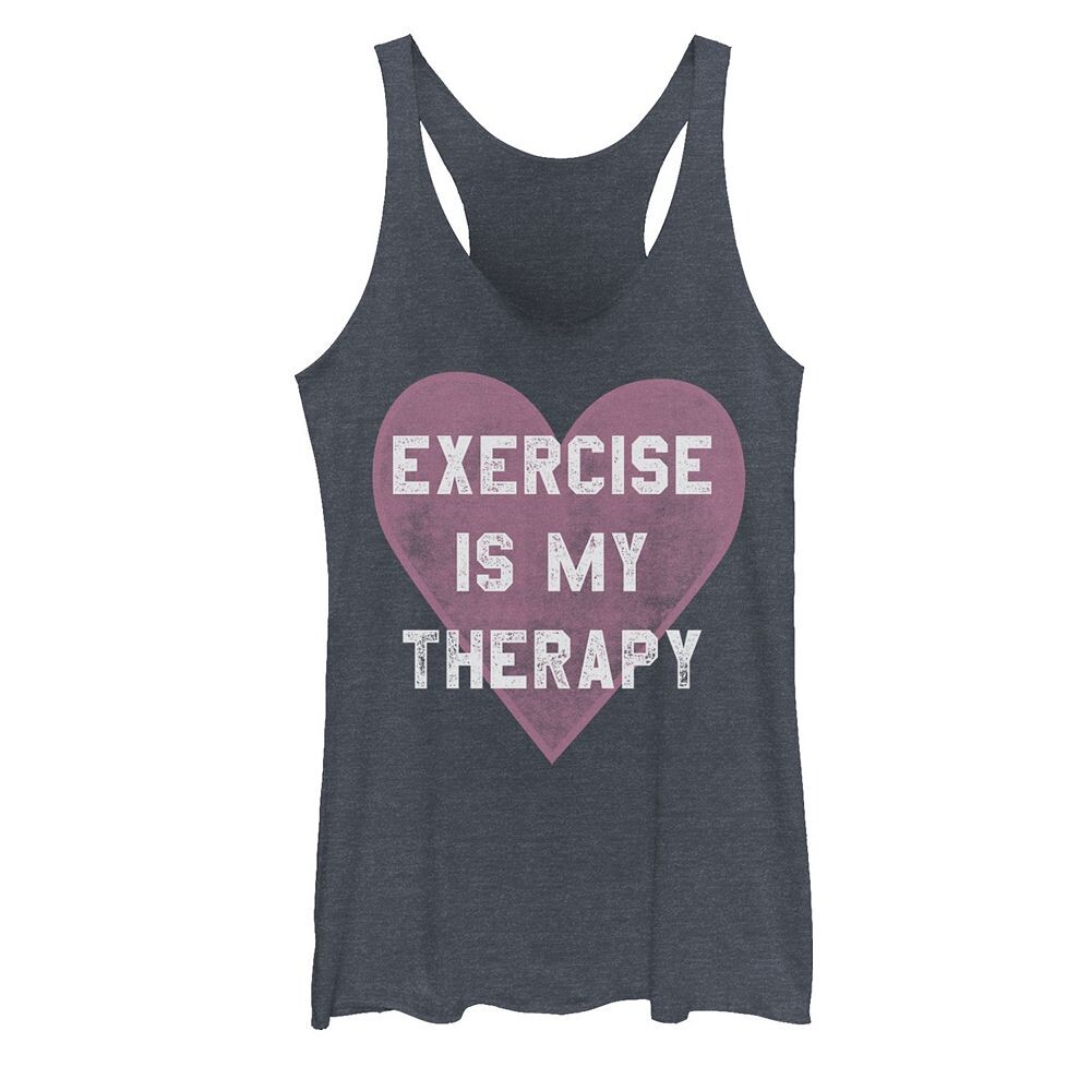 

Майка с рисунком для упражнений для юниоров Is My Therapy, цвет Navy Heather