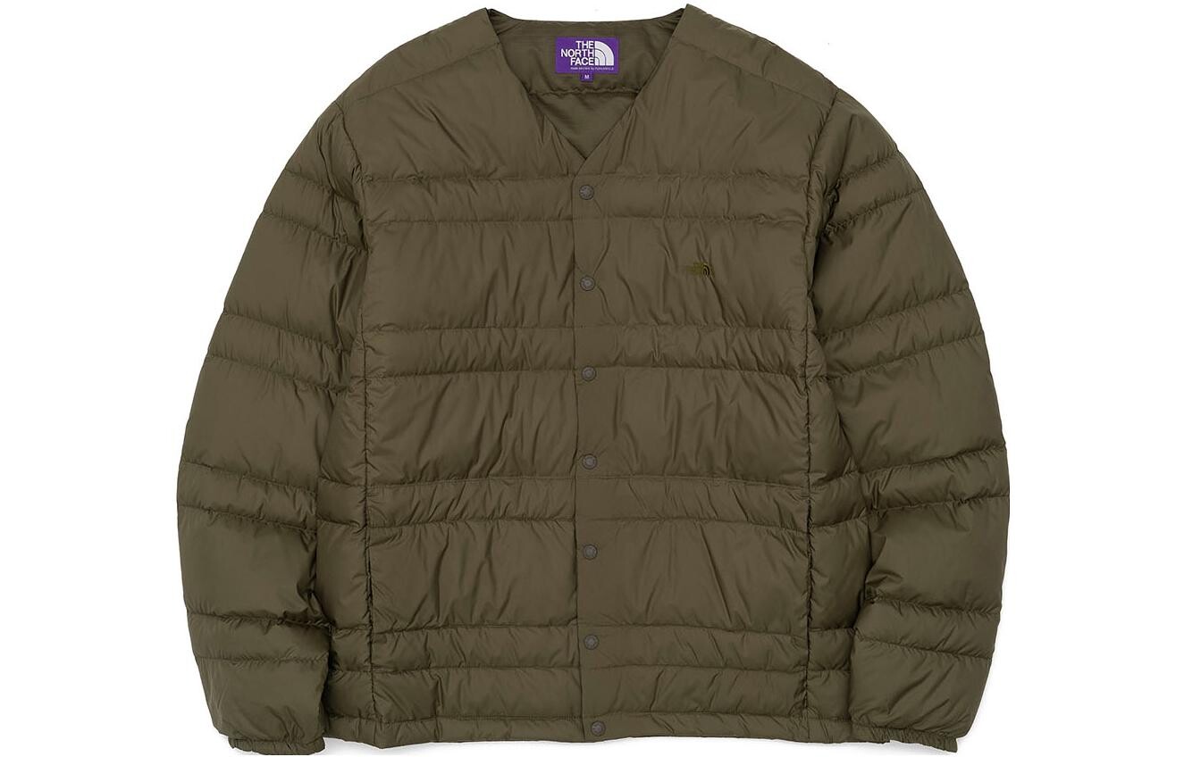 

Пуховик унисекс оливковый The North Face Purple Label, оливковый