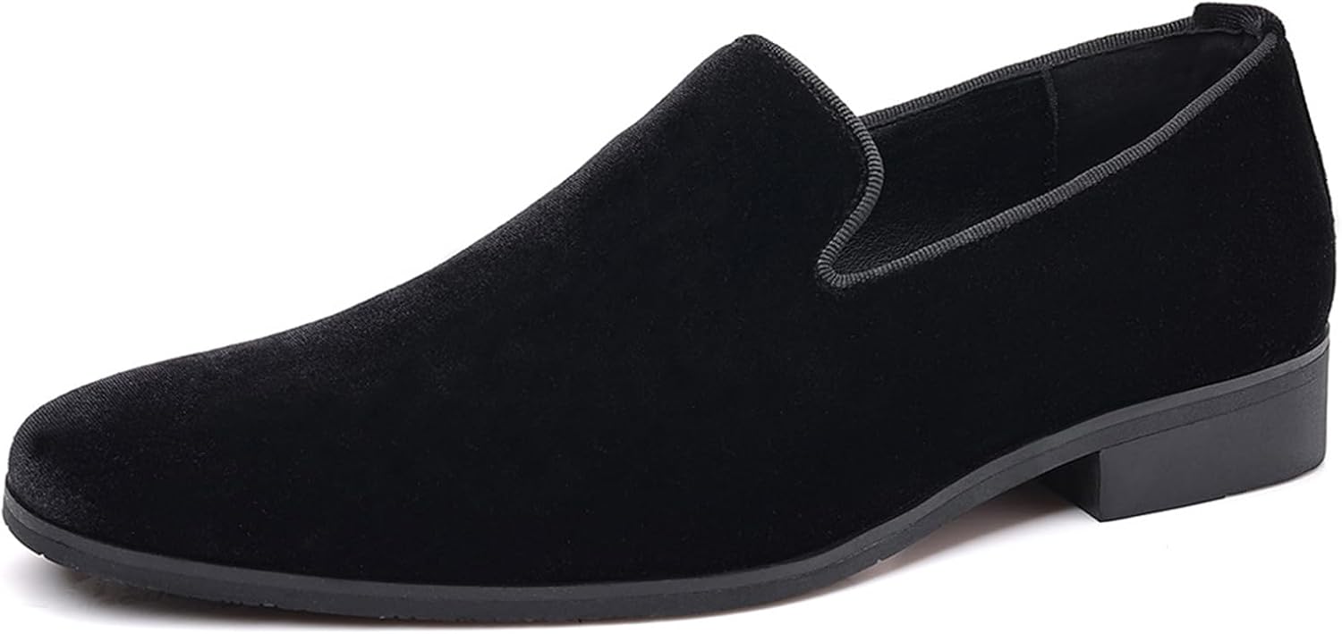 

Мужские замшие повседневные лоферы на низком каблуке, классические слип-он комфорт, легкие деловые туфли, мягкие дышащие офисные туфли Bzikbge, черный