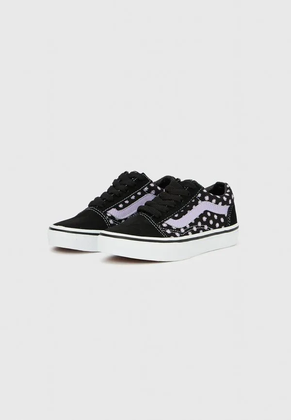 Классические скейтбордистские кроссовки унисекс Vans, Black/Purple — фото 2