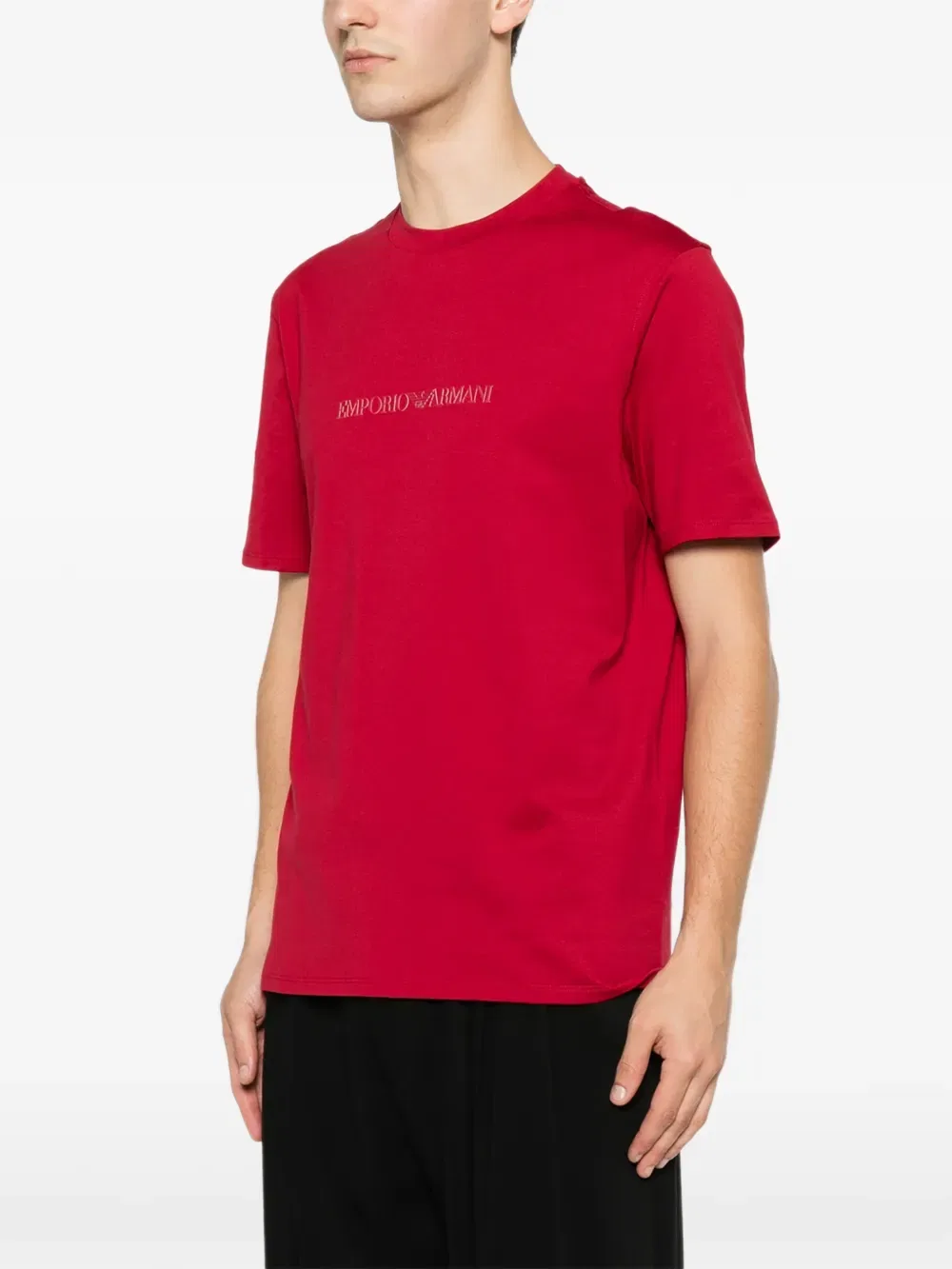 Футболка с коротким рукавом и принтом логотипа Emporio Armani, красный — фото 3