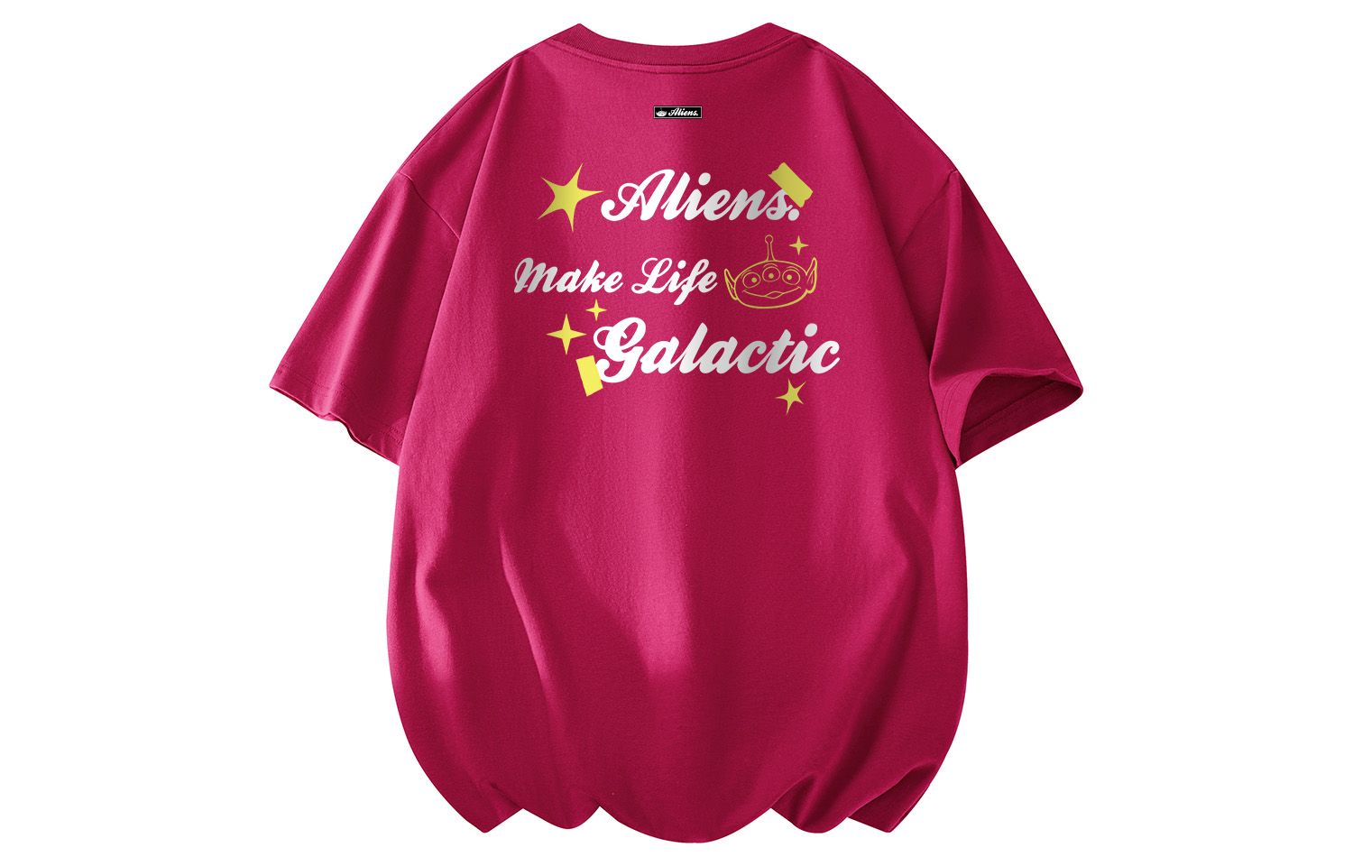 

Футболка Unisex Crew Neck тонкая прямая посадка Disney, розовый красный