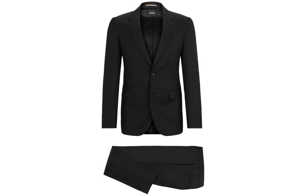 

HUGO BOSS Костюм Slim Fit из микроворсовой чистой шерсти для деловых встреч мужской black