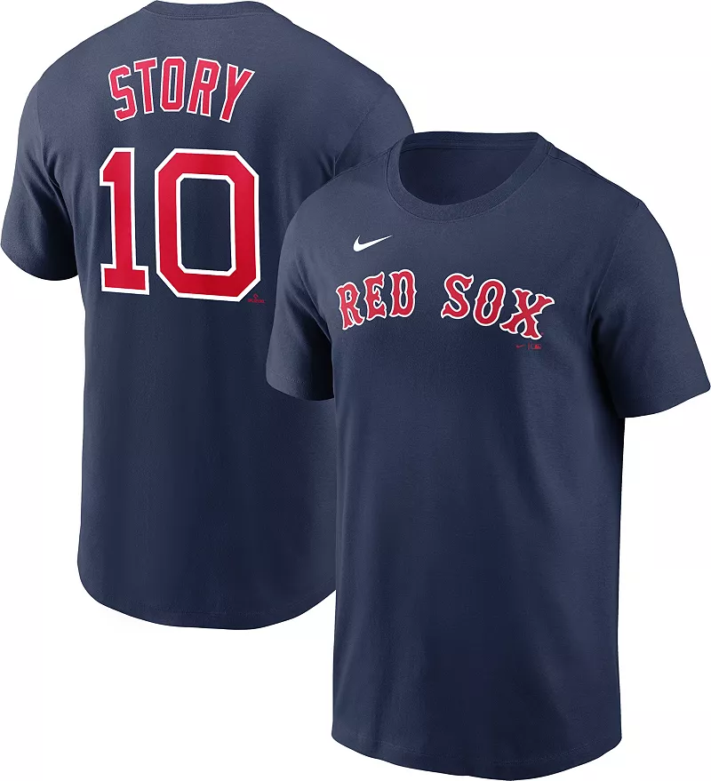 

Мужская темно-синяя футболка Nike Boston Red Sox Trevor Story #10